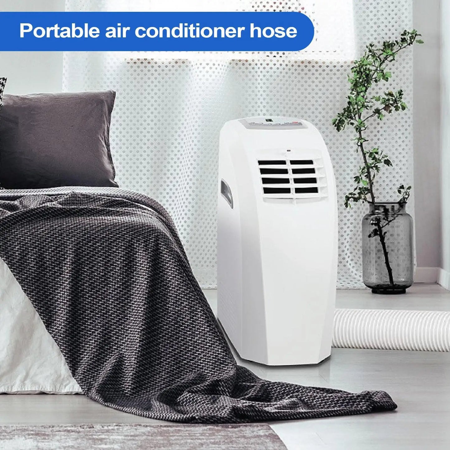 Portable Air Conditioner Hose 15cm 13cm Diameter Anti-Clockwise Thread,Length up to 300mm AC Hose  for Tent RV Window Outdoor