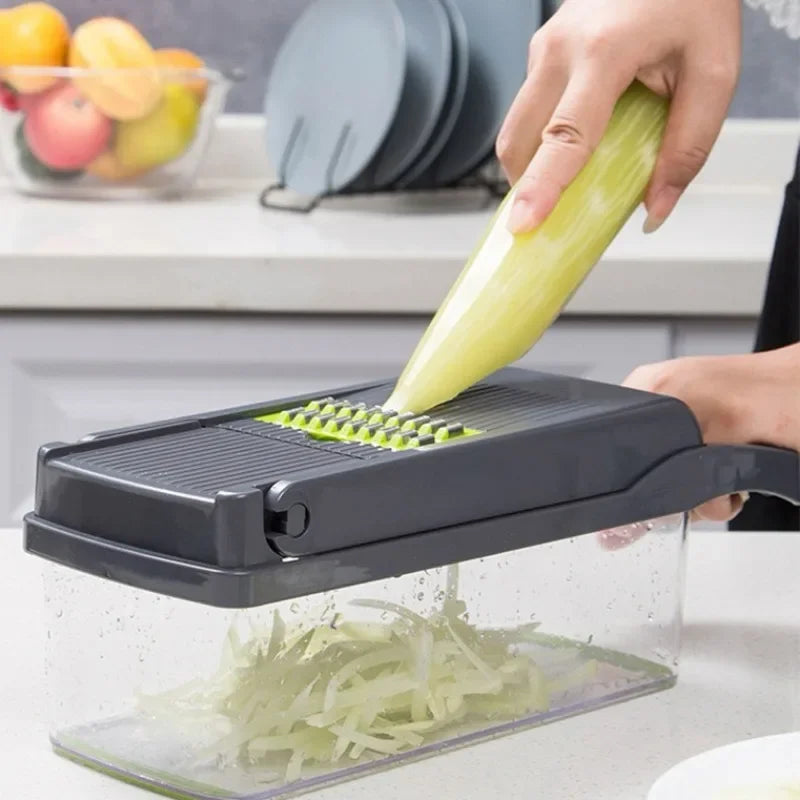 16 in 1 Multifunctional Vegetable Chopper Handle Food Grate Food Chopper Vegetable Slicer Dicer Cut Kitchen Items