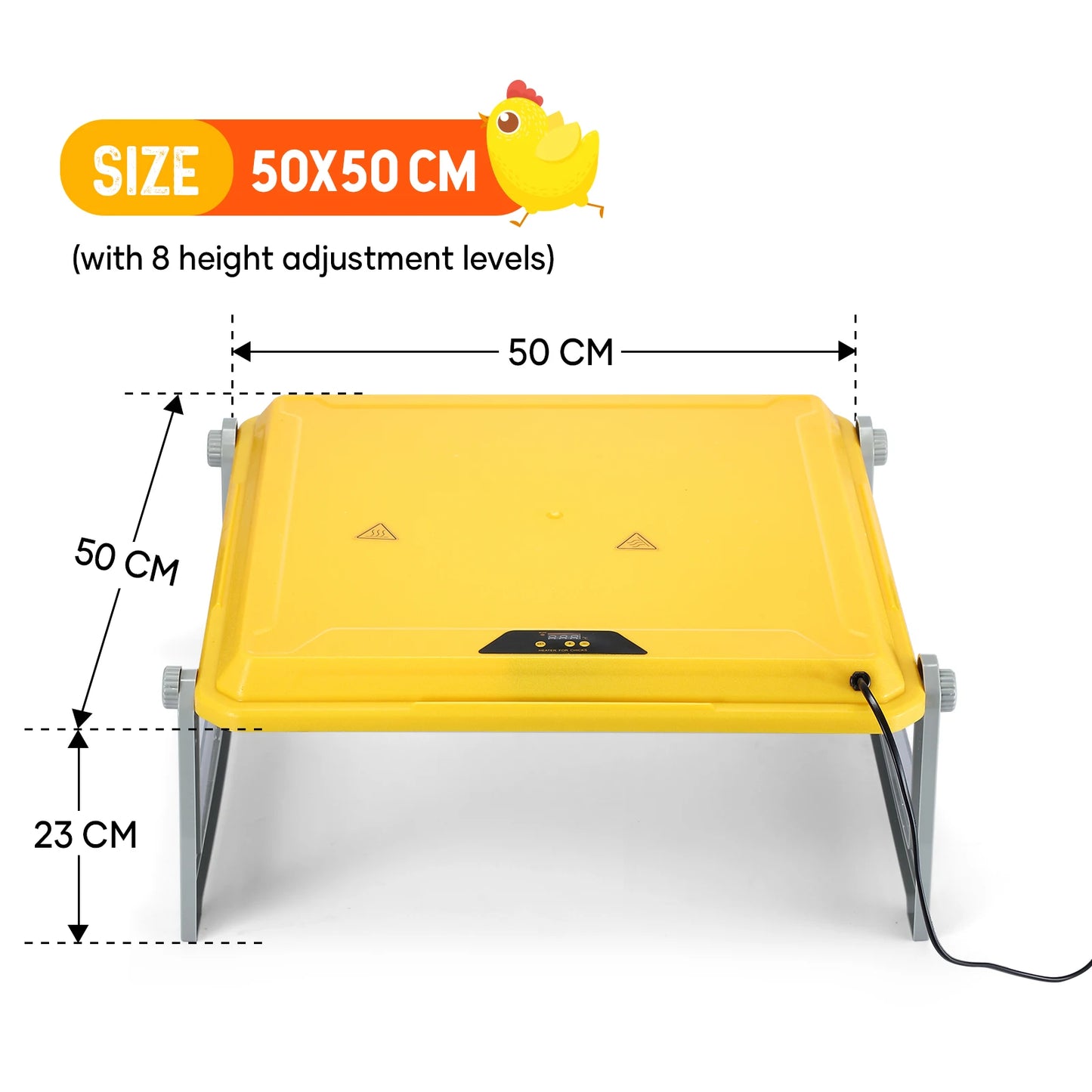 Pet Scene Adjustable Chick Brooder Heating Plate Chicken Chook Heater Coop Poultry Duck Quail Brooding Warmer for 40 to 50 Chick