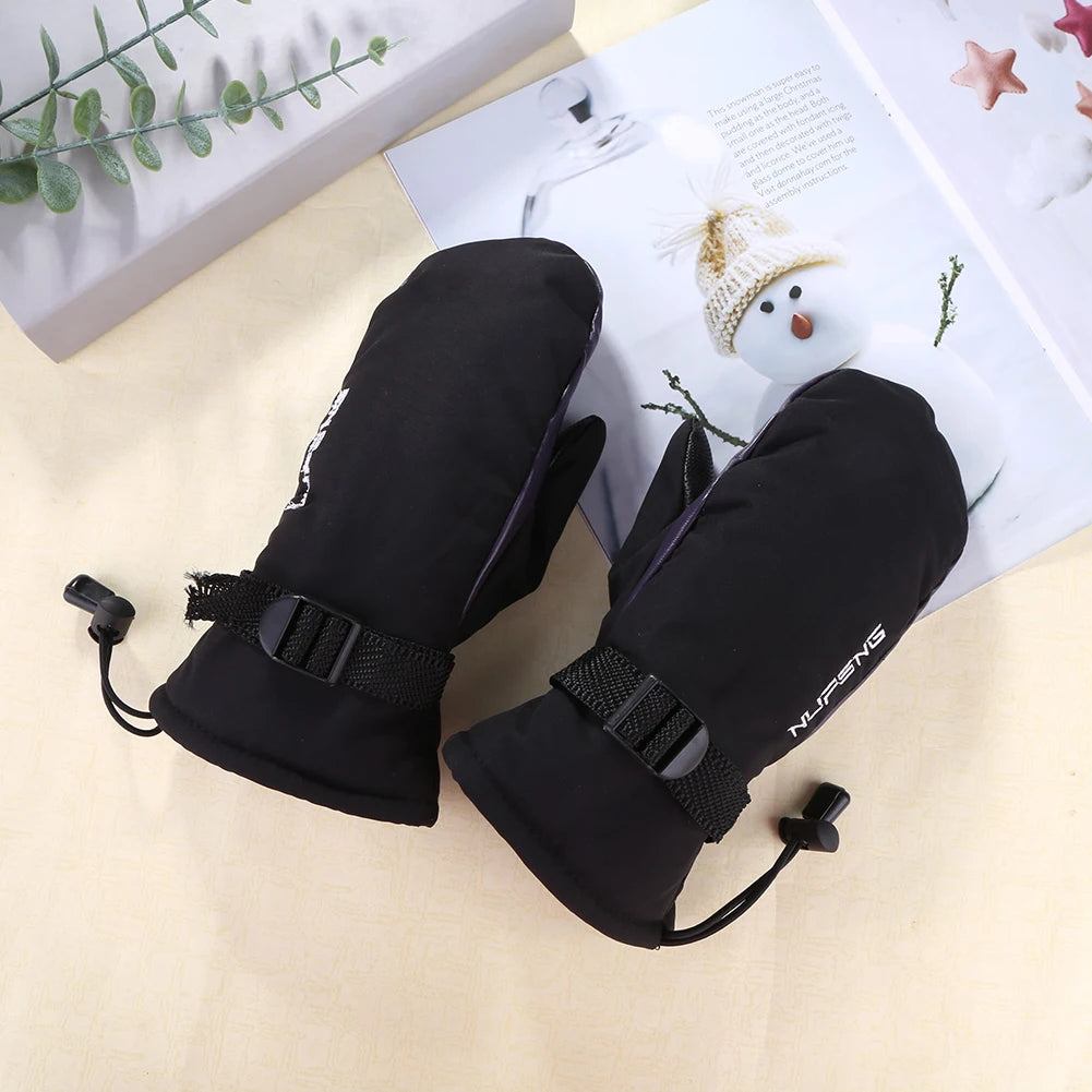 Electric Heating Gloves USB Charging Snowboard Gloves Cold-Proof 3 Gear Temperature for Climbing Hiking Cycling （No battery）