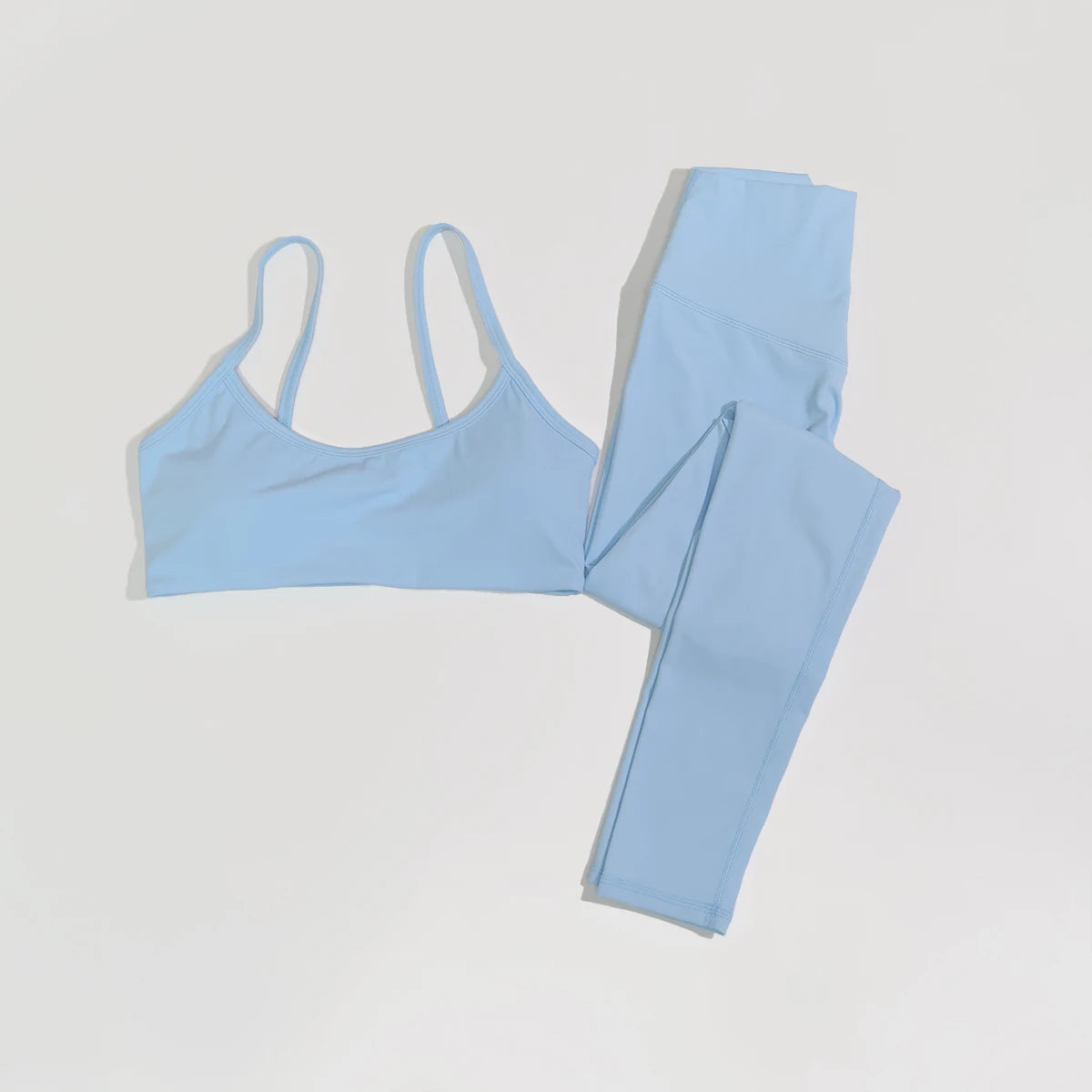 Ctenkevet Summer Eco-Friendly 2Pcs Women's Yoga Set Backless Bra Top Leggings Two-Piece Sport Outfit Female Fitness Clothing