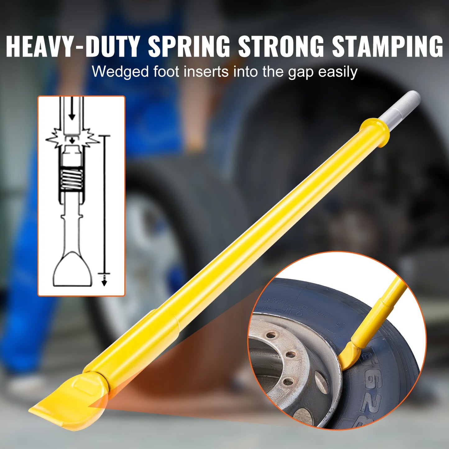 SucceBuy Tire Bead Breaker Slide Hammer Tire Slide Hammer Heavy Duty Steel Tire Changing Tool for Truck Car Trailer Tire Removal