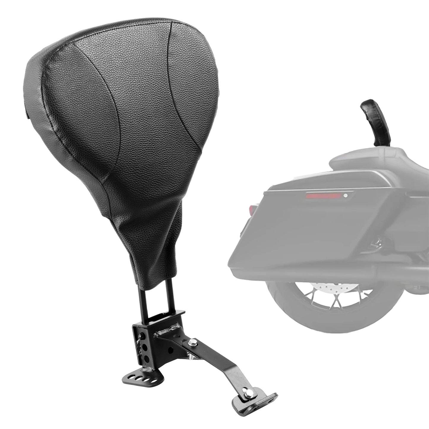 SucceBuy Motorcycle Rider Backrest Compatible with Harley-Davidson/Harley Touring Model Detachable Rider Backrest for Motorcycle