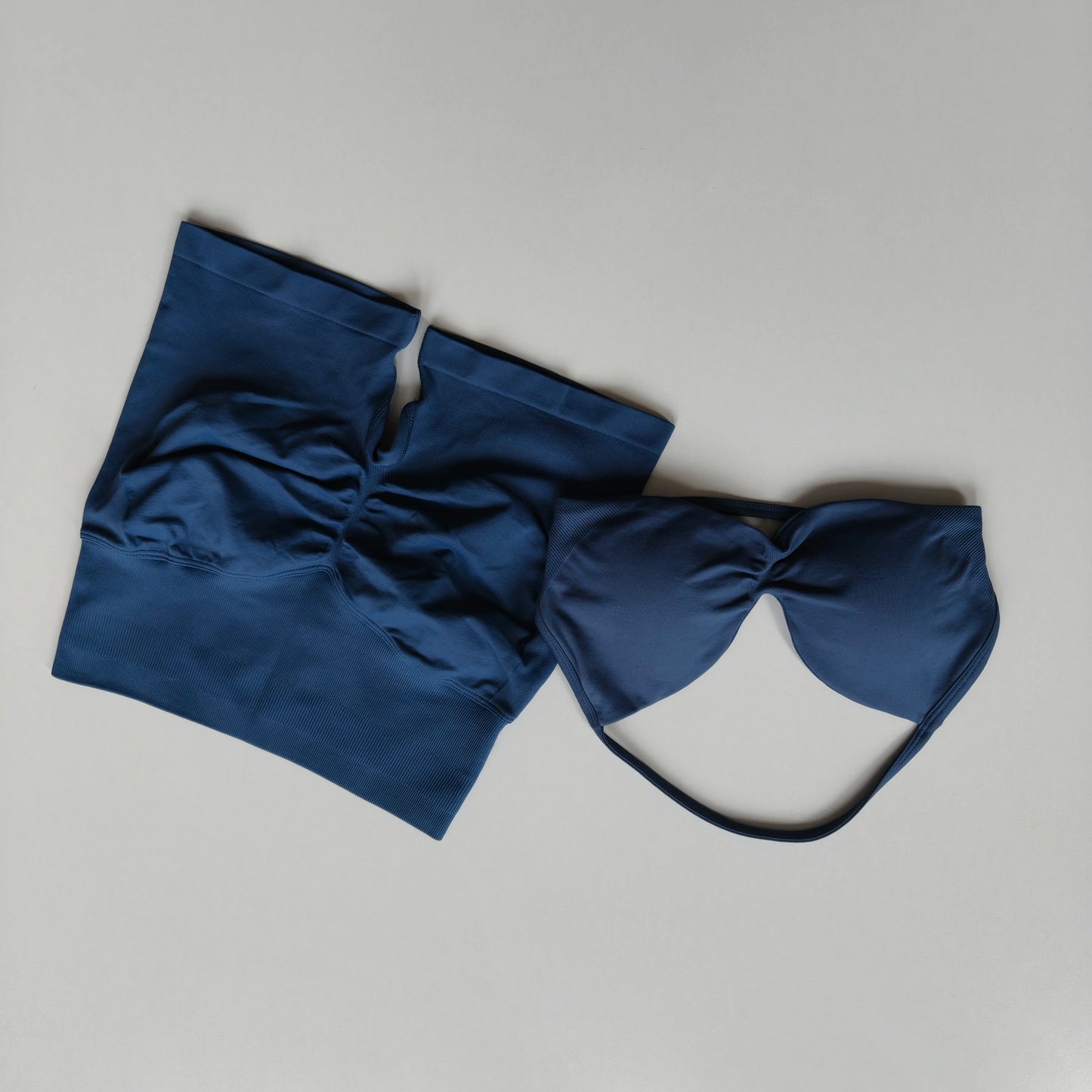 Sexy Halter Neck Beautiful Back High Waist Peach Sports Bras Shorts Suit Pilates Gathering Yoga Vest Training Fitness Bra Sets