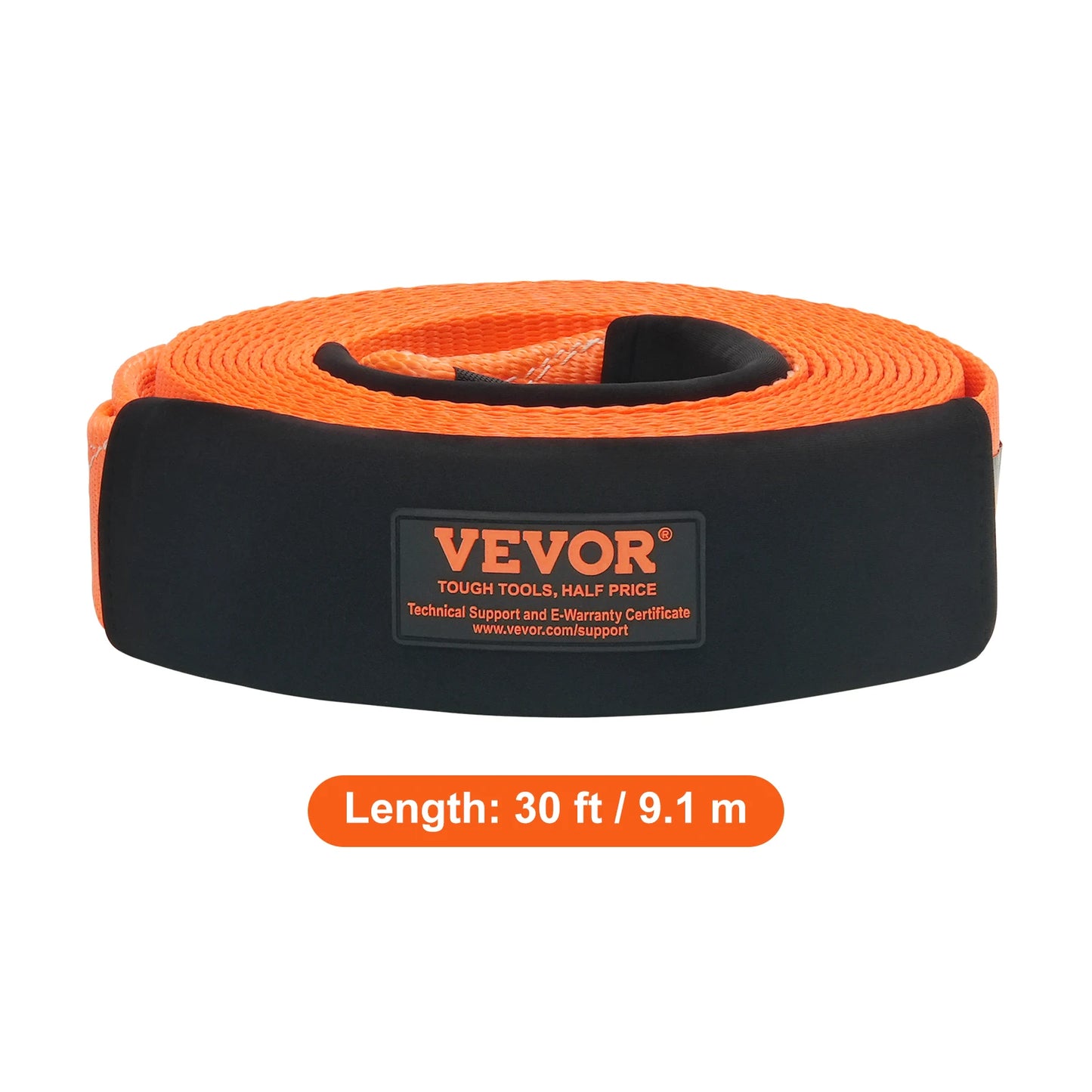 SucceBuy 30ft Car Tow Cable Trailer Towing Pull Rope 3in Winch Line Extension Strap for Van Road Recovery Car Accessories