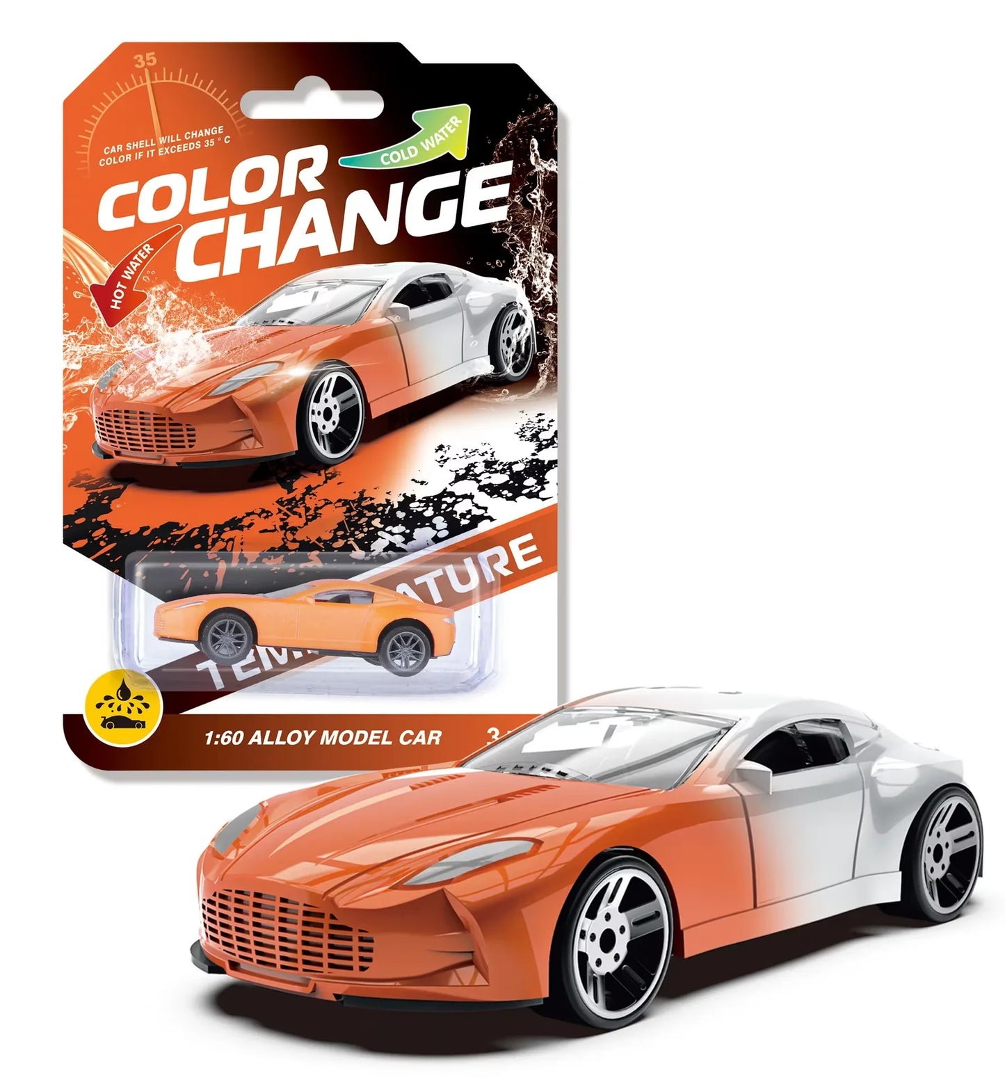 1:64 Mini Water & Temp Color Change Alloy racing cars Toy Pull Back Racing Vehicles Model Toy for Bath  Pool Water Funny Gift