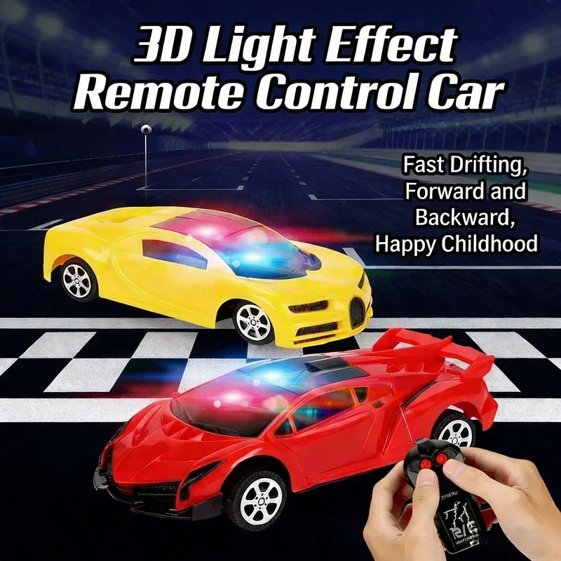 2.4GHz RC Car with LED Lights, 2-Channel Remote Control Toy Car for Kids Gift for Boys Girls Indoors Outdoors Car Toys
