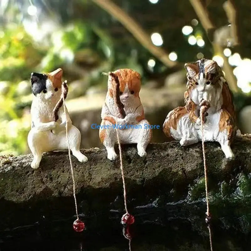 24TD Aquarium Decoration Fishing Ornaments for Fish Animal Resin Figurine