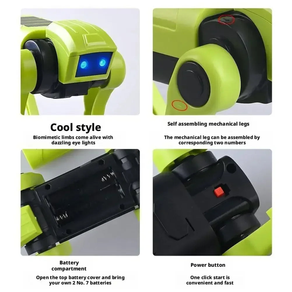 Small Electric Robot Dog Toy Mini size Electronic Pets DIY Installation Imitates Animals Children's Educational Toys