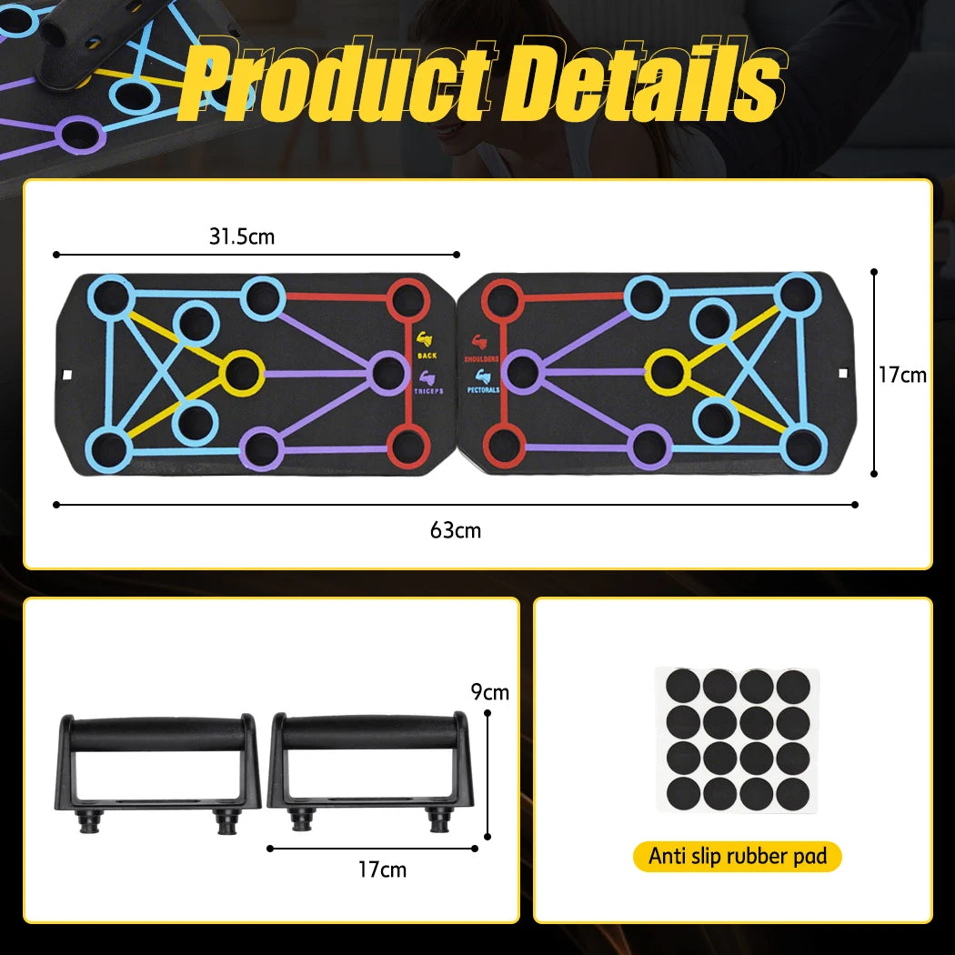 Foldable Push Up Board Multi-Position Home Gym Fitness Workout Pushup Stand