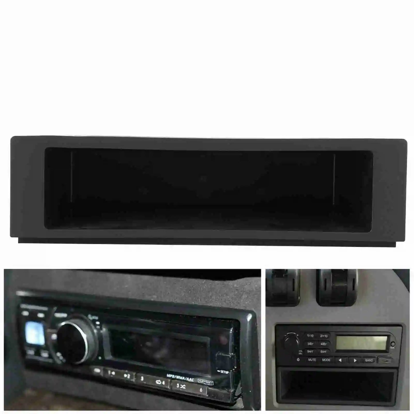 Radio Storage Box for Universal 1‑DIN Car Stereo Radio Storage Box Inner Organizer Tray for Dashboard Universal Fit Easy Access