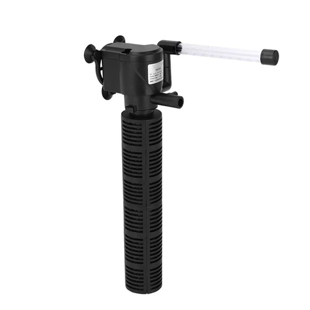Mini Internal Filter for Small Turtle Tank & Fish Tank, Rainfall 3-in-1 Ultra-Quiet Oxygen Pump Aquarium Filter