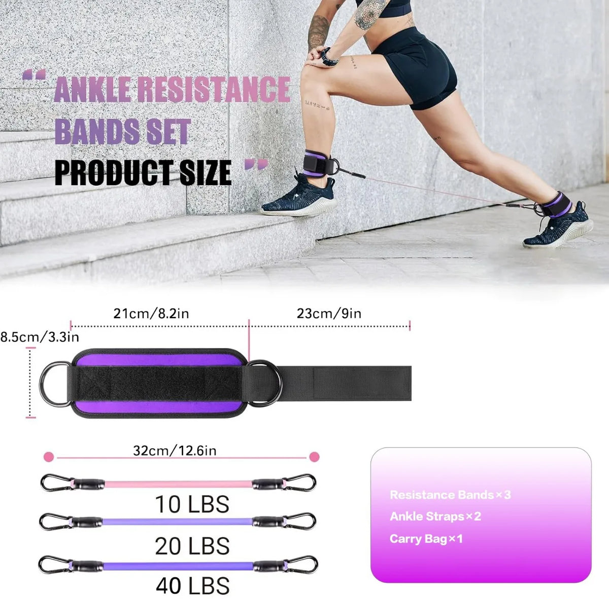 Pilates Ring Circle Set 15 Pcs Exercise Accessories for Women Workouts Yoga Ring Gym Back Bag Resistance Band Anti Slip Socks