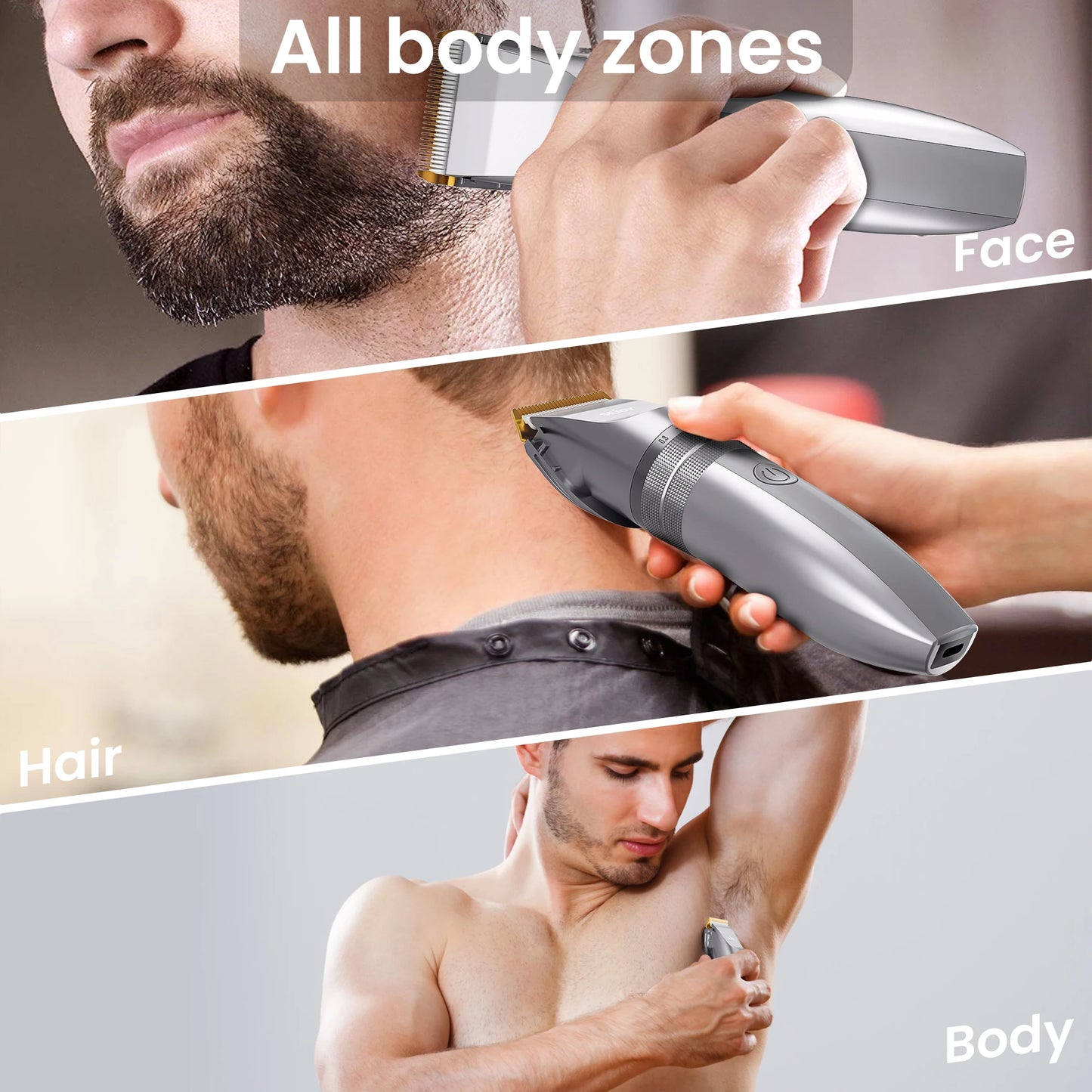 Sejoy Electric Hair Trimme for Men  Professional  Electric Beard Trimmer LED Hair Clipper Hair Cutter Machine Haircut Grooming
