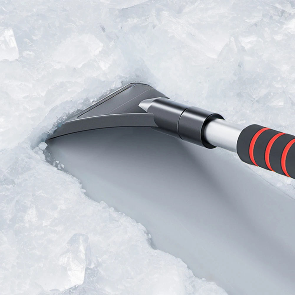3 In 1 Extendable Ice Scraper with Foam Handle Windshield Snow Remover Multifunctional Retractable Snow Remover Car Accessories