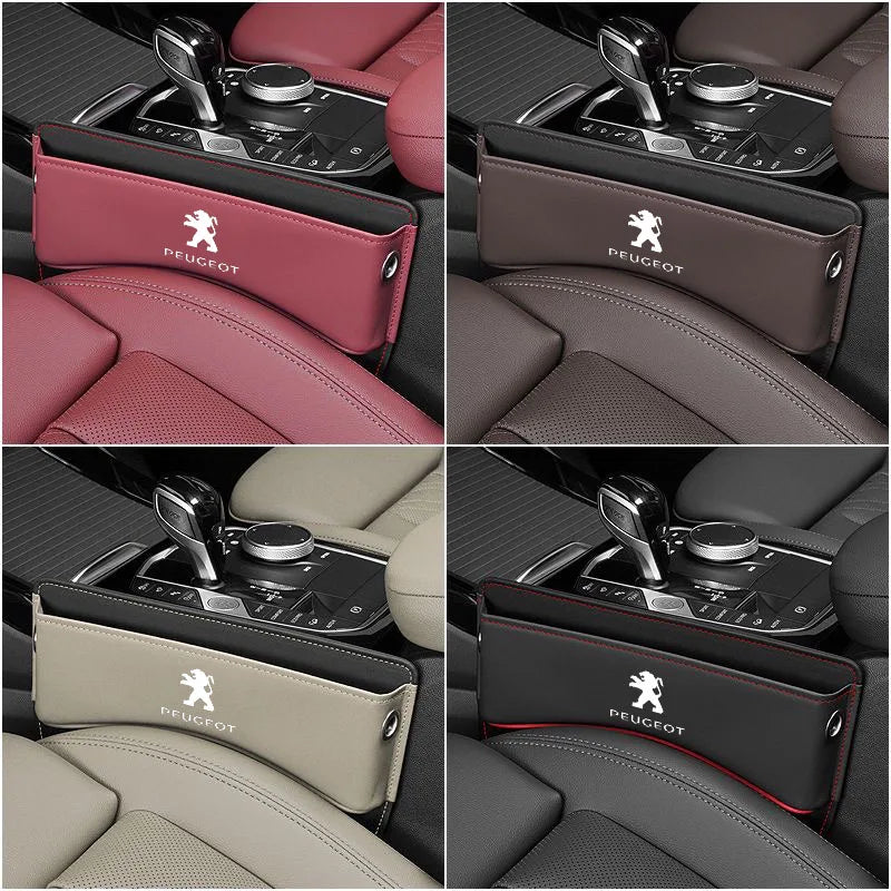 Multifunction Car Seat Gap Organizer Storage Box Pocket Universal For Peugeot 308 408 508 RCZ 208 3008 2008 206 307 Accessories