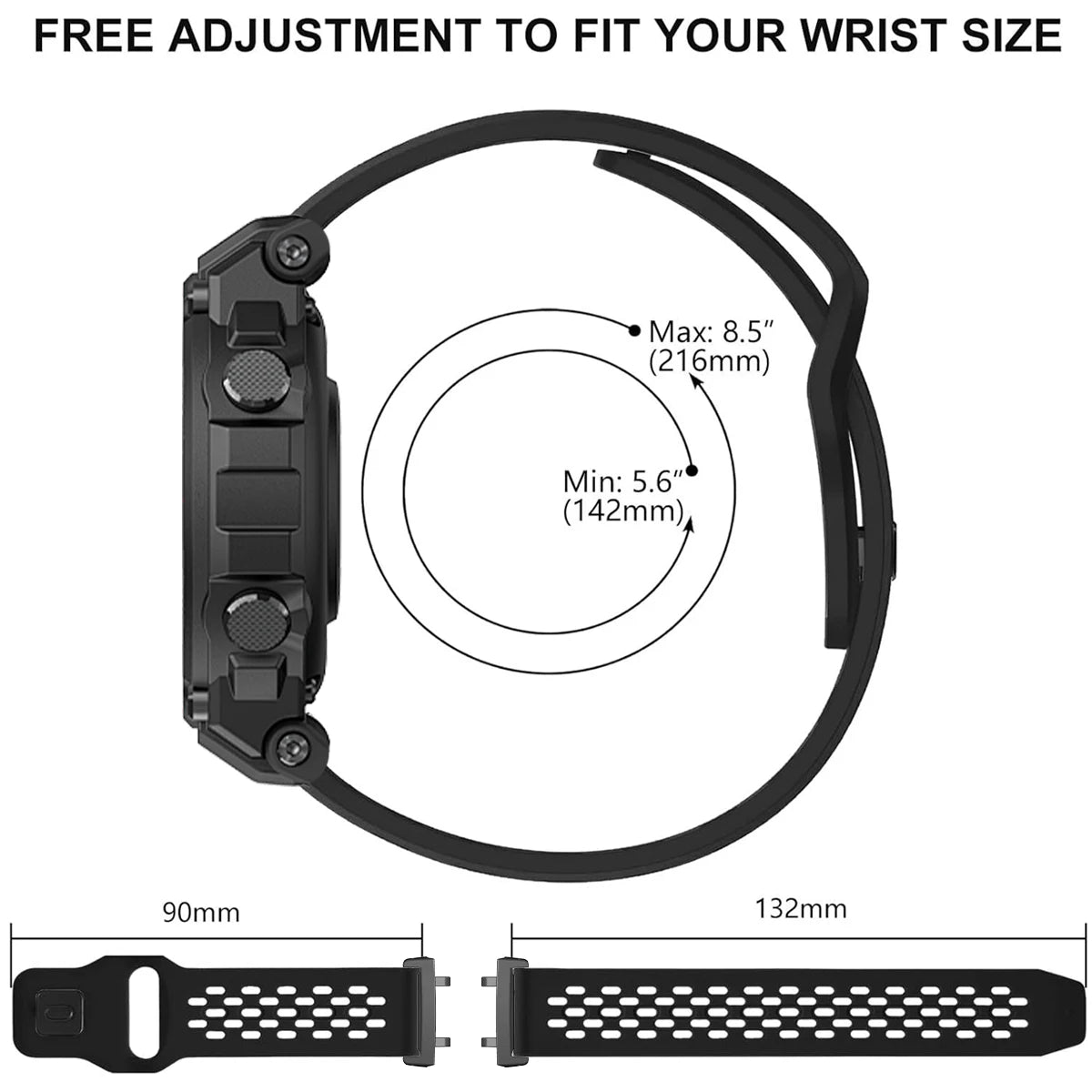 NEW Silicone Strap for Amazfit T-REX 3 Smart Watch Strap Watchband T-Rex3 T-Rex 2 T-Rex Sport band Smart Watch Replacement Wrist