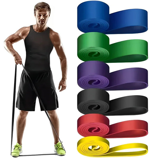 1/5Pcs Tpe Elastic Band Resistance Strength Training Sports Fitness Latex Pull-Up Ension Thick Circle Yoga Multi-Functional Hip