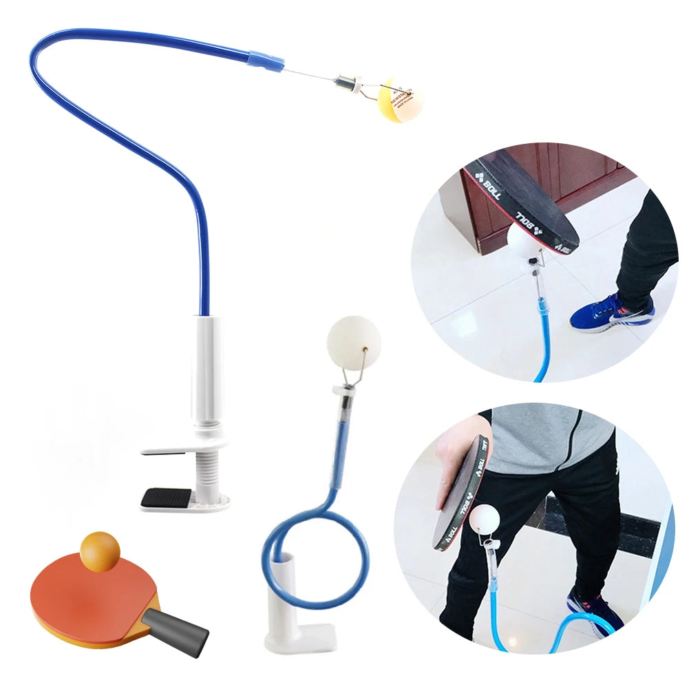 Table Tennis Ball Trainer Pingpong Practice Training Device Rapid Rebound Ping Pong Machine with Table Clamp for Beginners