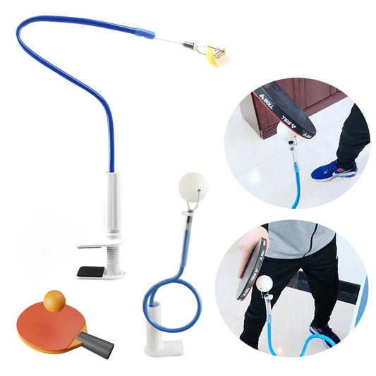 Table Tennis Ball Trainer Pingpong Practice Training Device Rapid Rebound Ping Pong Machine with Table Clamp for Beginners