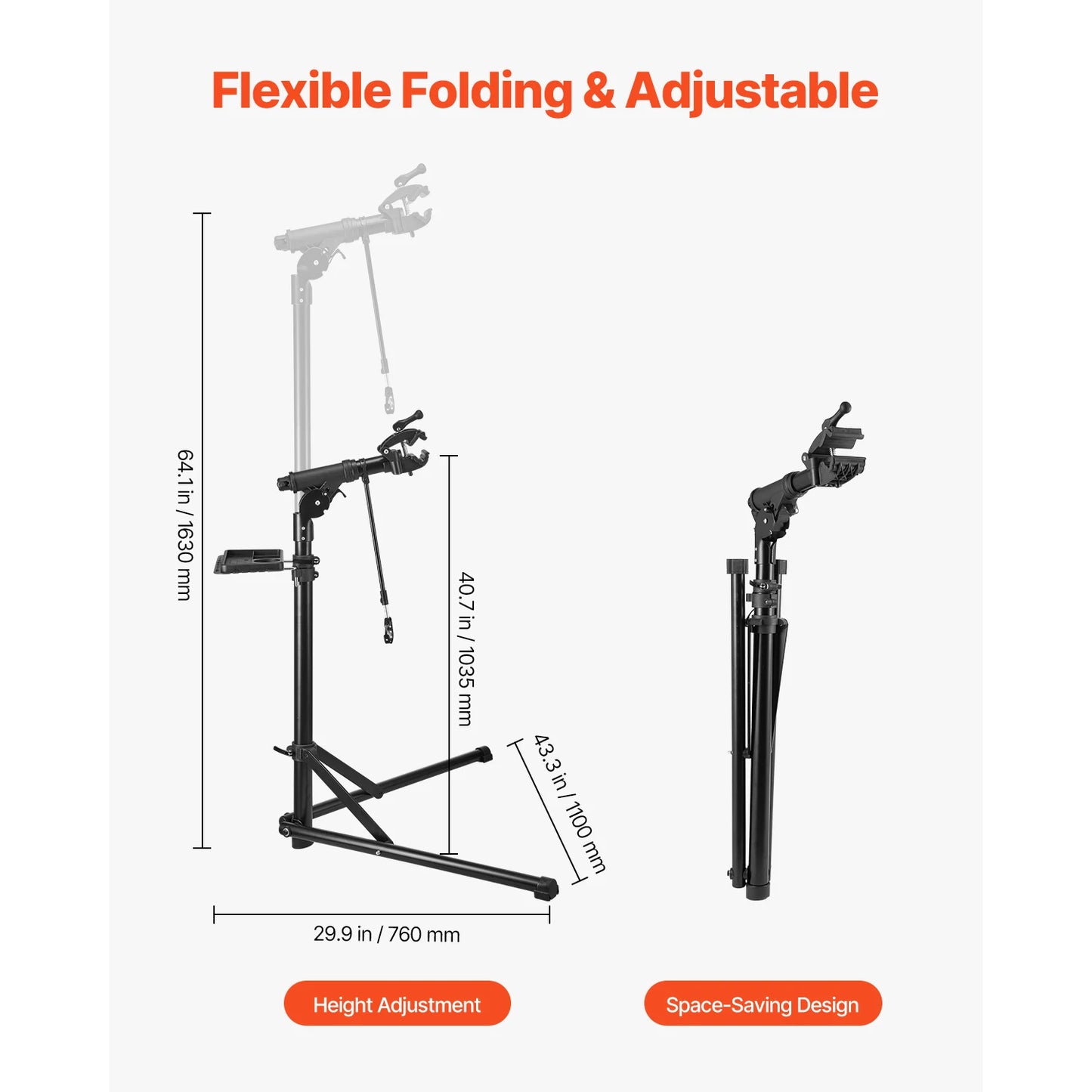SucceBuy Bike Repair Stand 66/85/88/110lb Heavy duty Bicycle Work Stand Foldable Bicycle Maintenance Rack for Mountain&Road Bike
