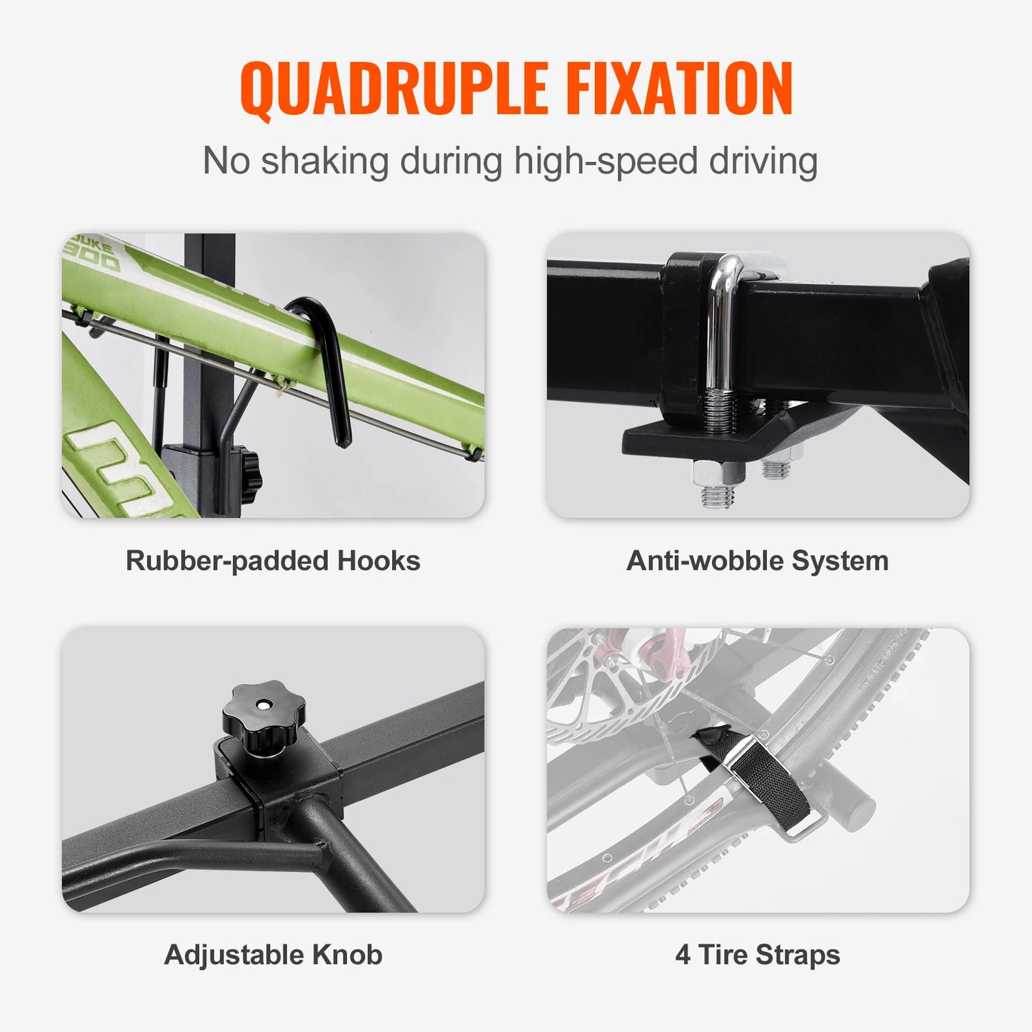 SucceBuy Hitch Mount Bike Rack 2-Bike Platform Style 160 LBS Bike Rack Hitch Titling and Folding Bike Carrier for Car