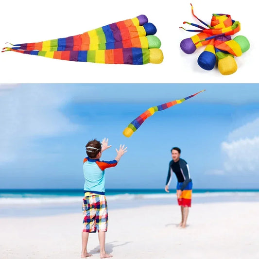 Rainbow Tail Ball Eco-Friendly Fabric Sandbag Meteor Ball Safe Catch Tail Soft Ball Kindergarten School Sensory Training Kid Toy