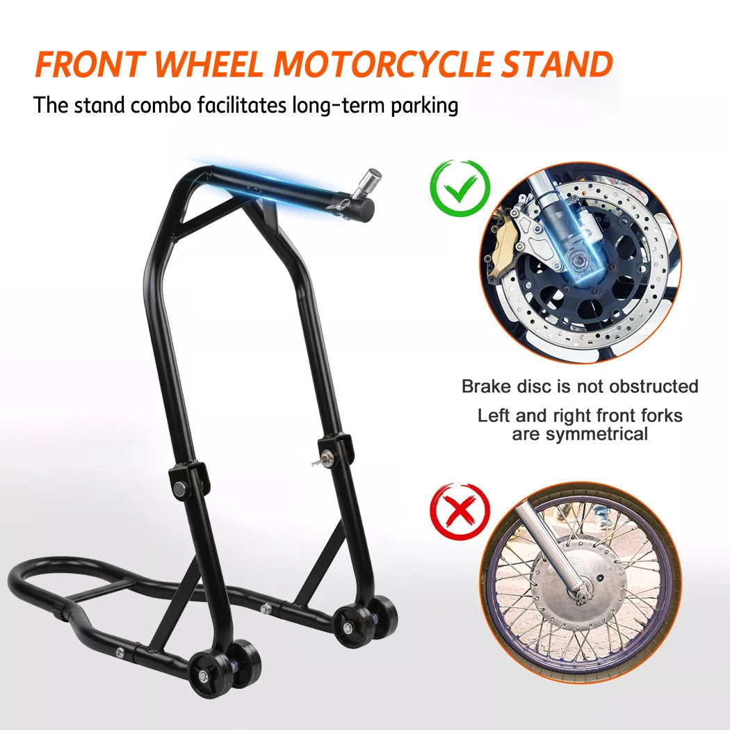 PORIYA Heavy Duty Motorcycle Front Head Stock Stand Motorbike Wheel Lift Headstock