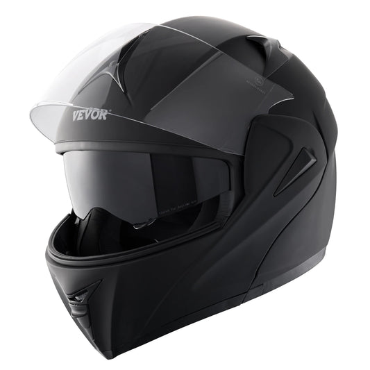 VEVOR Motorcycle Helmet, Unmasked, Smart Street ABS & High Density Helmet with Interchangeable Lens, Fit for Youth and Adults