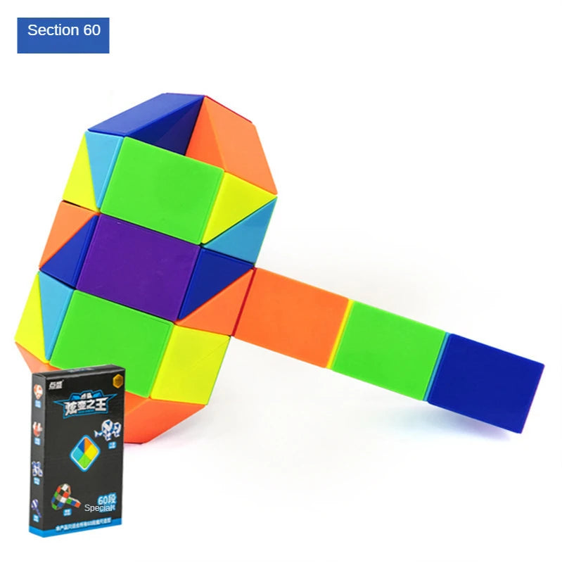 Dingsheng 24 and 36 48 60 72 Segments Magic Rule Snake multi-color 3d puzzle fidget gam Fidge Cube Twist Transformable Kid Puzzl
