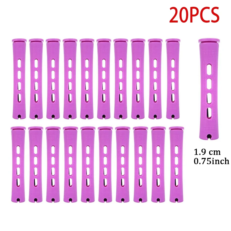 20 Pieces of Perm Curling Rods 5 Sizes of Curling Irons Plastic Cold Wave Rods Perming Rods Curling Irons Hair Styling Tools