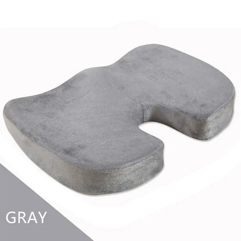 1-2pcs Orthopaedic Memory Foam Seat Cushion Support Back Pain Chair Pillow Car Coccyx