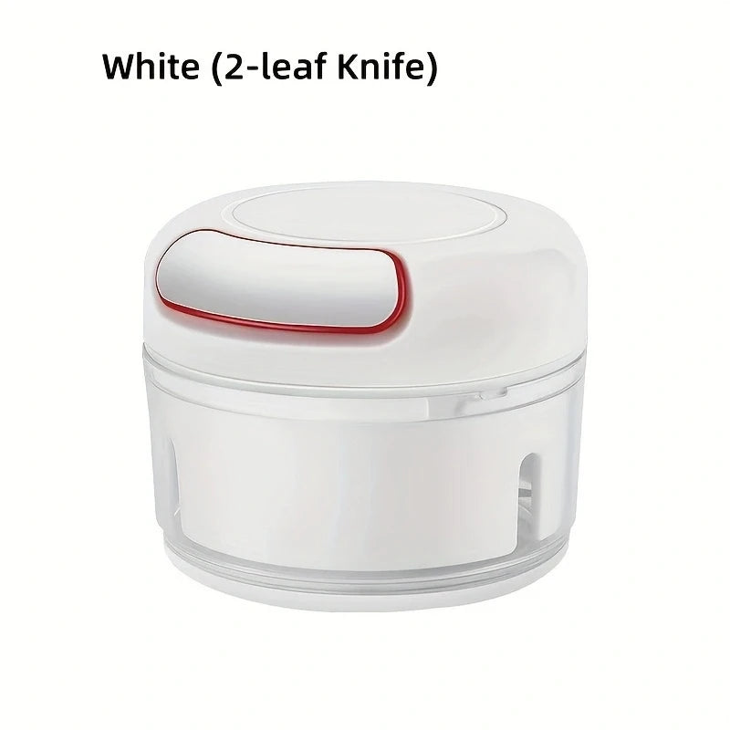 Garlic Mincer Hand Cutter - Hand Pull String Food Processor Vegetable Chopper - for Onion, Ginger, Fruits, Nuts, Dishwasher Safe