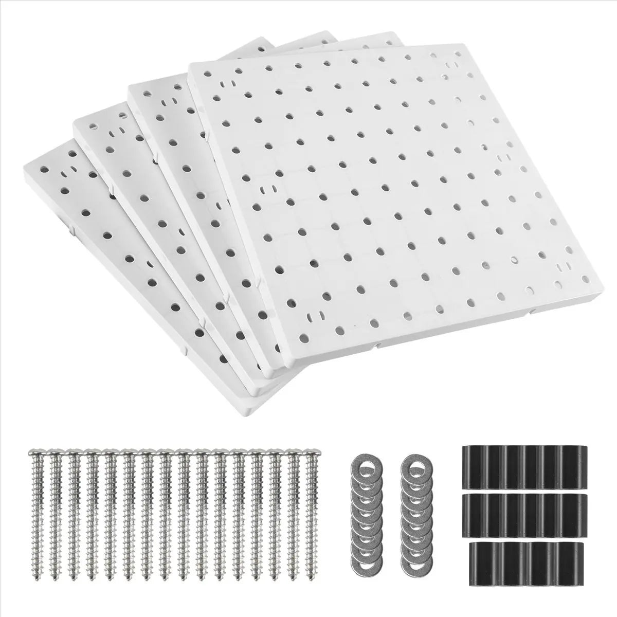 Pegboards, Pegboard Wall Organizer Panels, Peg Boards for Wall, Craft Room, Kitchen, Garage, Living Room, Bathroom(4Pcs)