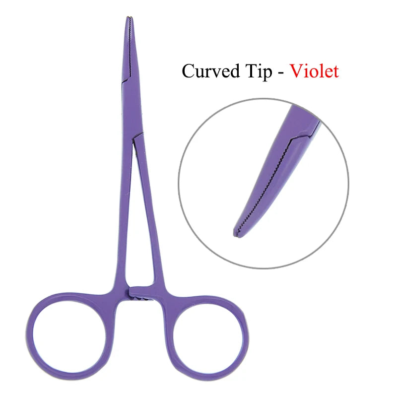 12.5cm New Animals Straight Curved Trauma Shears Pet Hemostat Forceps Dog Grooming Surgical Scissors Pet Cat Clamps D0001A