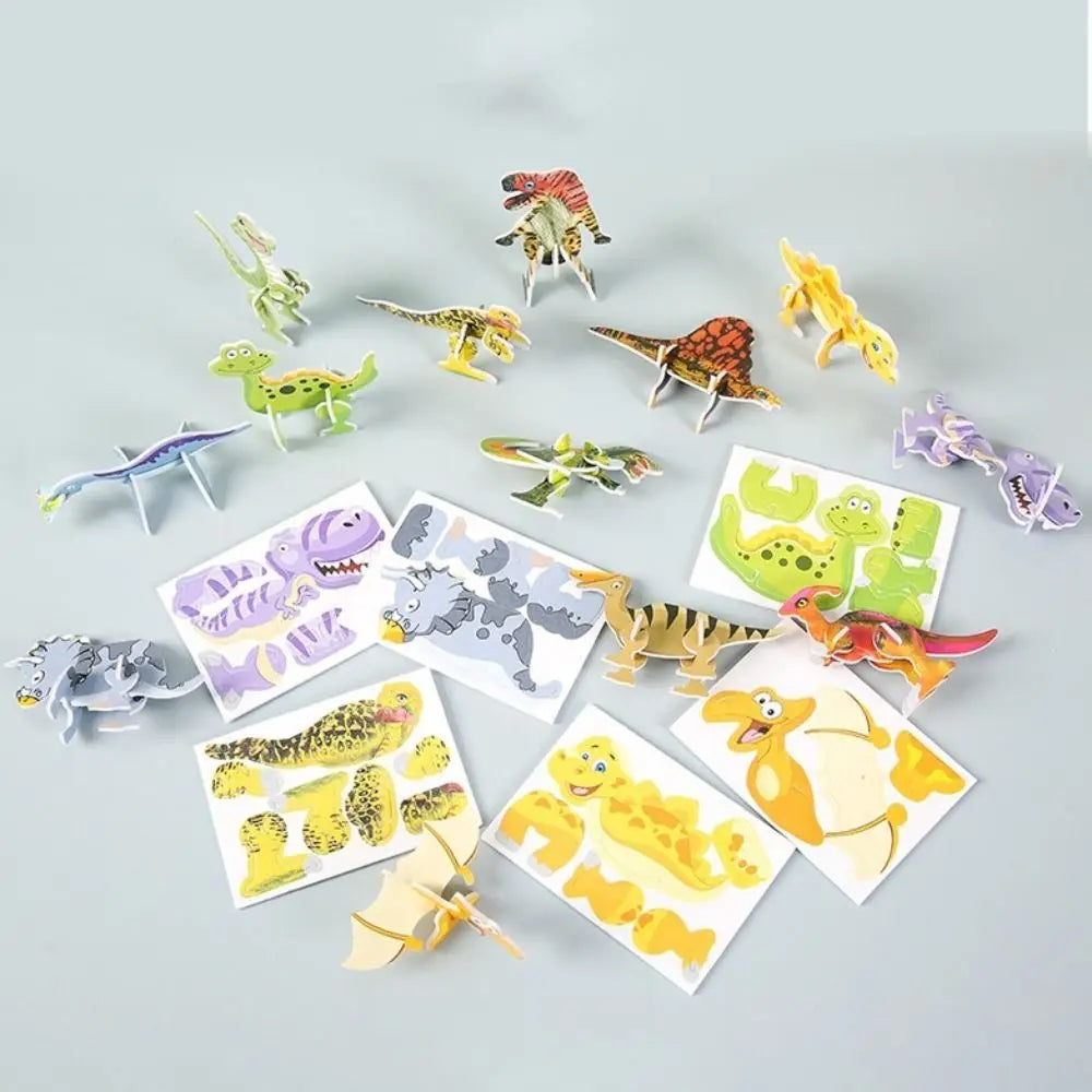 30pcs New Paper Jigsaw Puzzles 3D Early Education Puzzle Model Handmade Children's Toys Assembly Model Kids