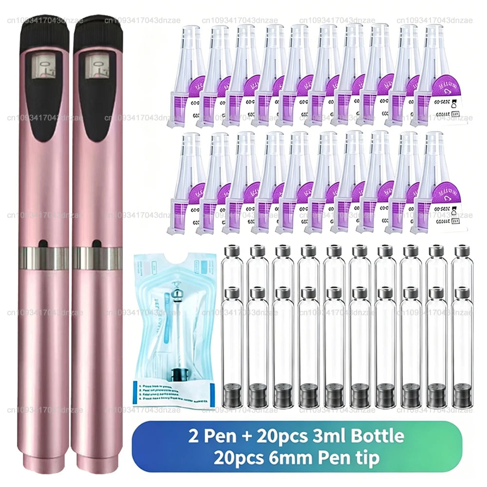 Aluminum Magic Pen Kit Cartridges 3ml Empty Cassette Bottle Individual Packaging Disposable 6mm Pen Tip for Lilly Insulin Pen