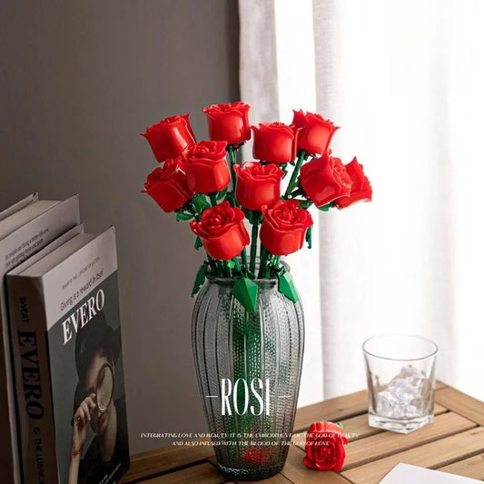 Valentine's Day Rose Building Blocks immortal bouquet puzzle puzzle pieces toy toy gift decorations