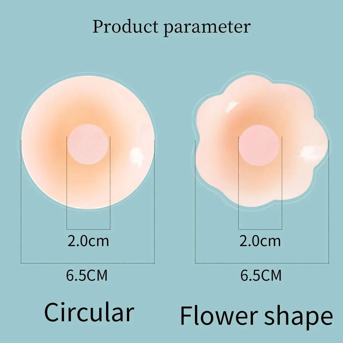 12 Pieces of Silicone Latex Stickers for Anti Glare Underwear, Sexy and Breathable Invisible Breast Care, Travel Box Packaging