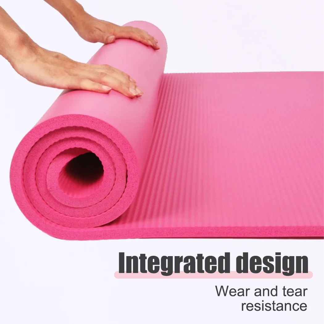 PORIYA 10/15/20MM Thick Yoga Mat Pad NBR Nonslip Exercise Fitness Pilate Gym Durable