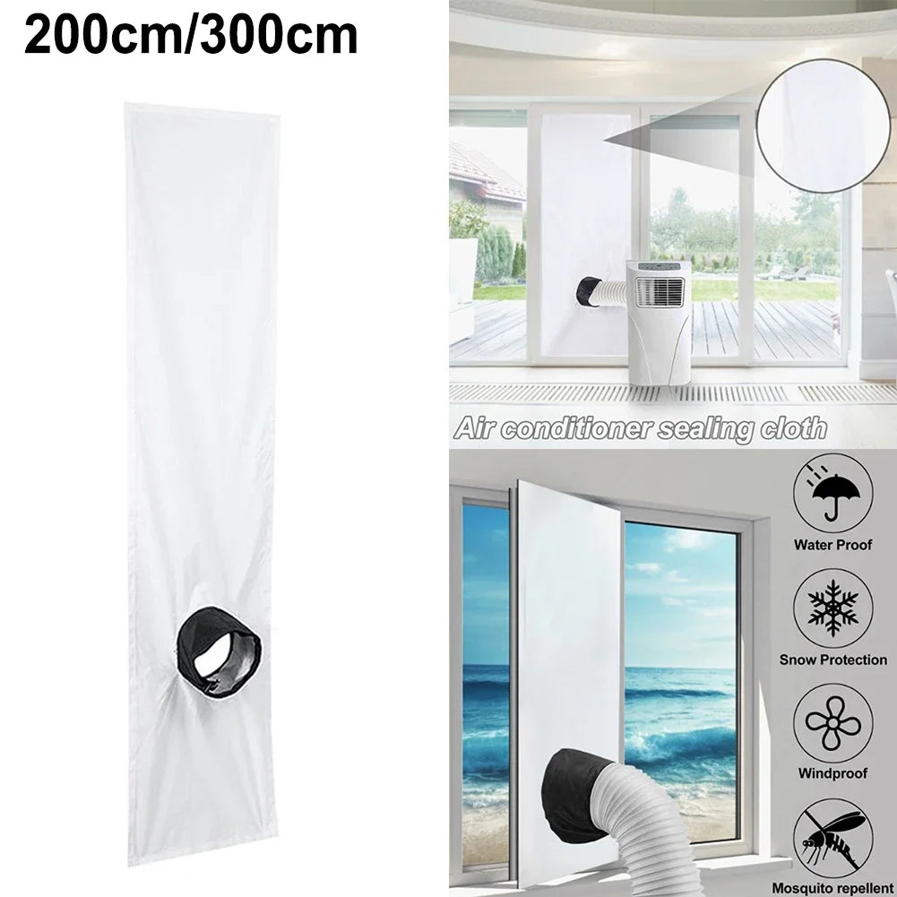 1PCS 200/300CM AirLock Window Seal For Portable Air Conditioner For Tumble Dryer Flexible Cloth Sealing Plate Window Seal