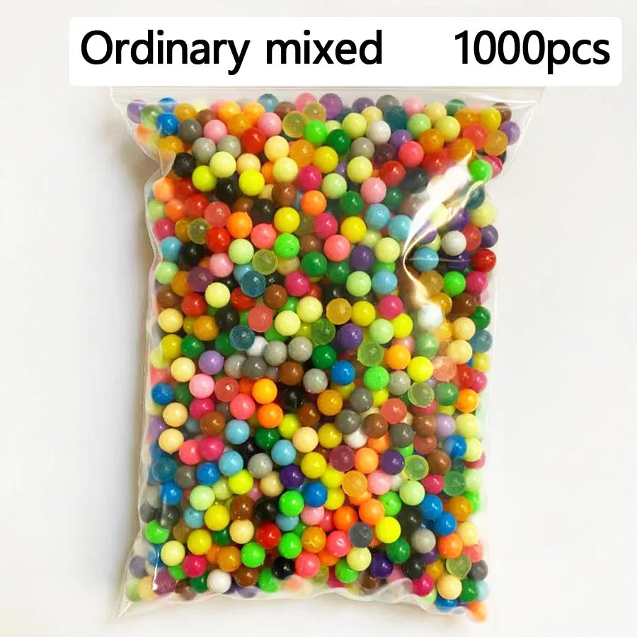 1000pcs/Bag Refill Hama Beads Puzzle Mixed crystal Magic Beads DIY Water Spray Beads Ball perlen Toys For Children