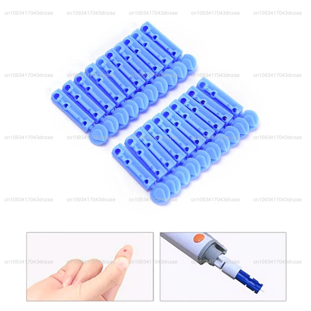 50pcs Blood Lancet Pen Disposable Needles Massage Stick Use For Pen Sterile Lancets Vent Drain Blood Lancet 28g Diabetes Testing