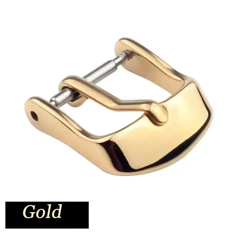 Stainless Steel Watch Buckle for Leather Strap Pin Buckle Strap Buckle Black Silver Rose Gold Strap Accessories Duck Tongue Clip
