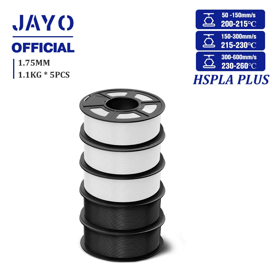 JAYOPLA Plus  Filament 600mm/s 1.75mm High Speed  PLA+ 3D Printer Filament High Flow 3D Printing Mateials Fit Most 3D Printers