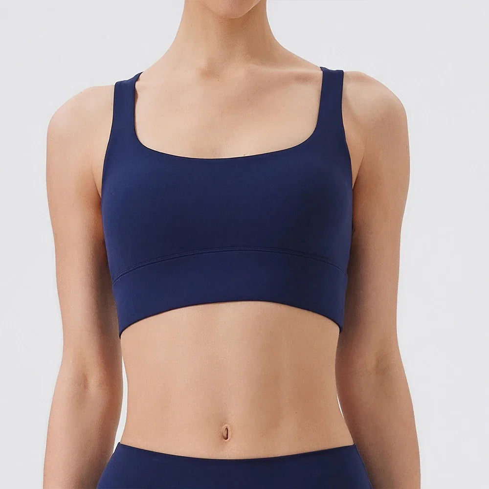 Women Eight Lines Crossing Beautiful Back Sports Bras Yoga Top Vest Yoga Gym Outdoor Sport Running Fitness Underwear