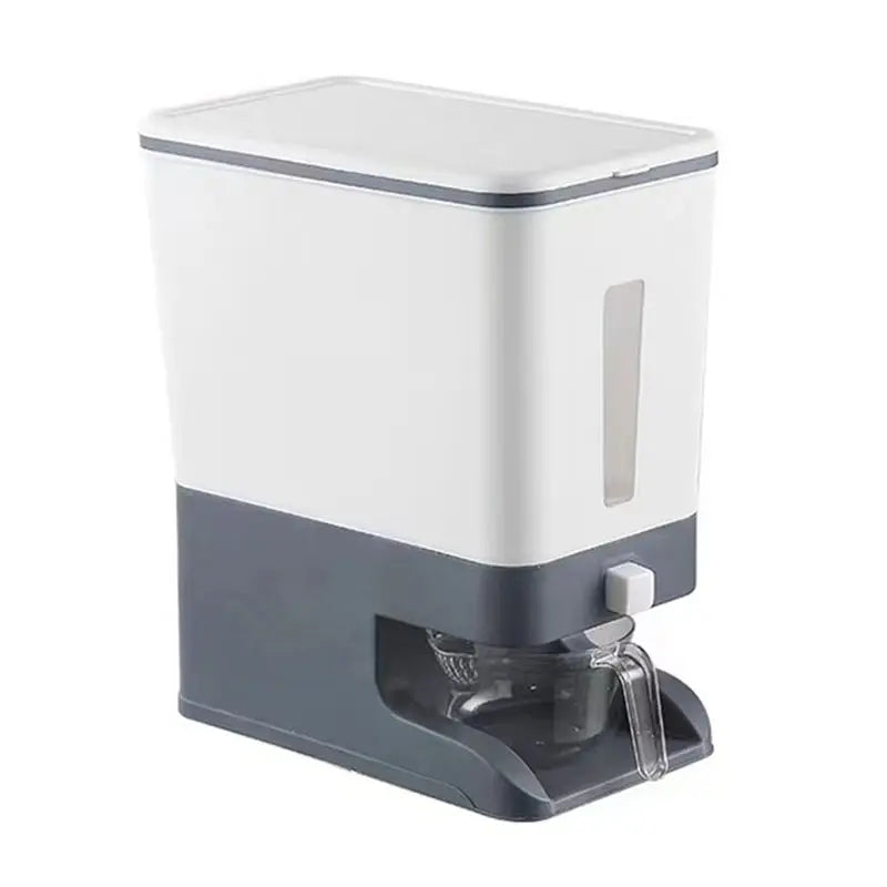 Press-Type Rice Dispenser Sealed Grain Container Storage Household Cereal Rice Box Dispenser Bucket Rice Cans 10KG-A