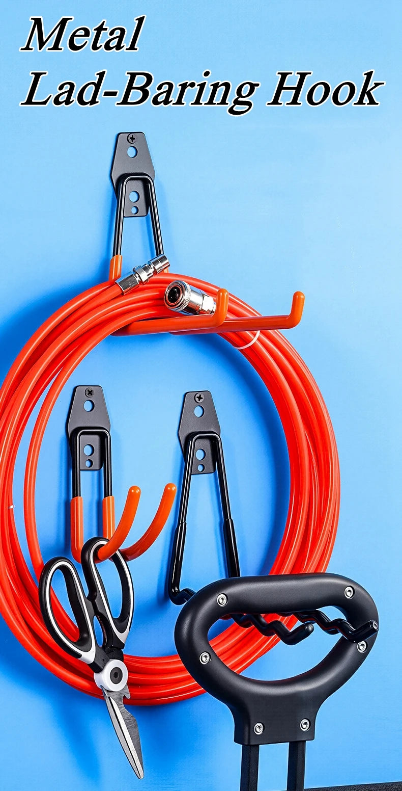 Garage Storage Utility Hooks,Garage Garden Tool Organizer,Hanging Utility Wall Mount Hooks,Heavy Duty Tool Storage Organizer