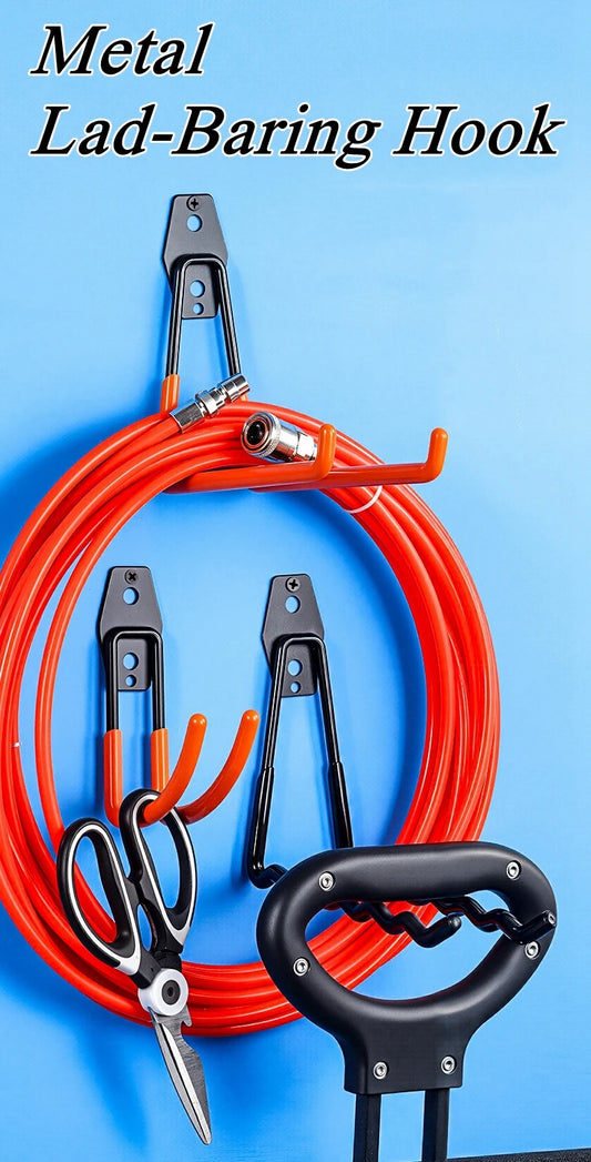 Garage Storage Utility Hooks,Garage Garden Tool Organizer,Hanging Utility Wall Mount Hooks,Heavy Duty Tool Storage Organizer