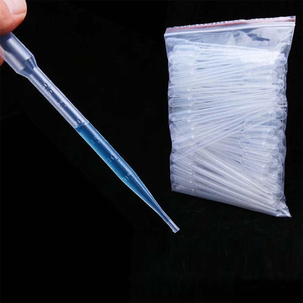 50pcs Essential Oils Pipettes Plastic Disposable Transfer Pasteur Pipettes Makeup Tools Eye Dropper Experiment Supplies for Lab